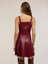 Layered dress in coated fabric image number 1