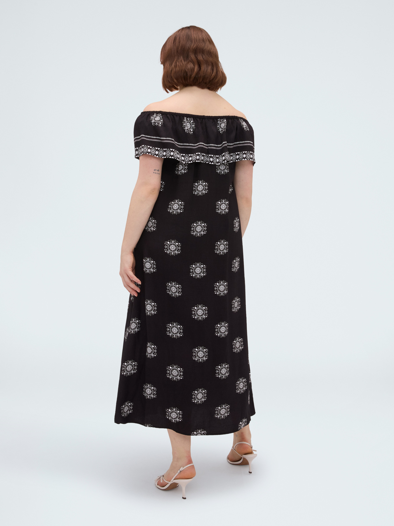Chill Off-Shoulder Viscose Dress image number 1
