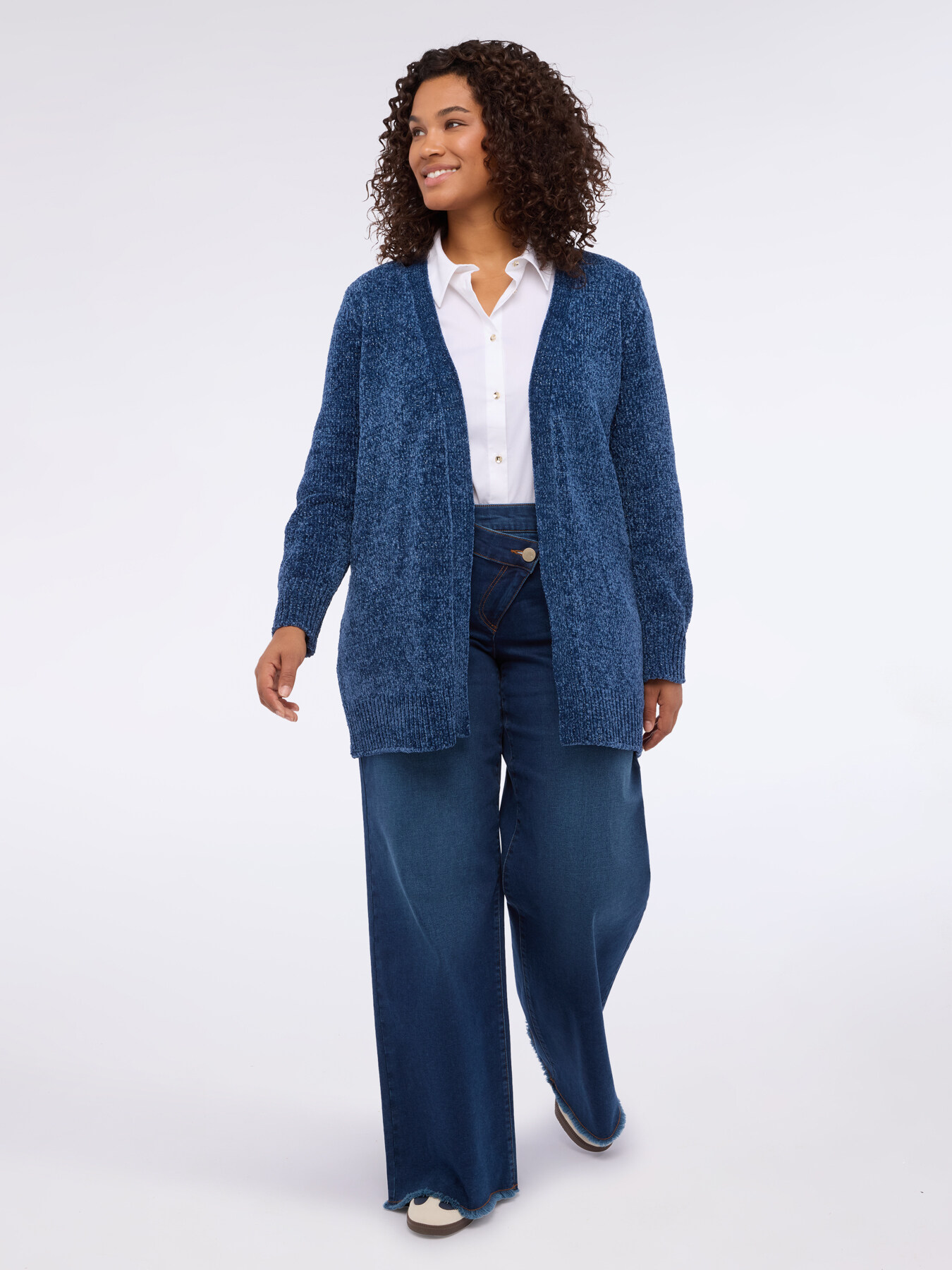 Long chenille cardigan image number 0
