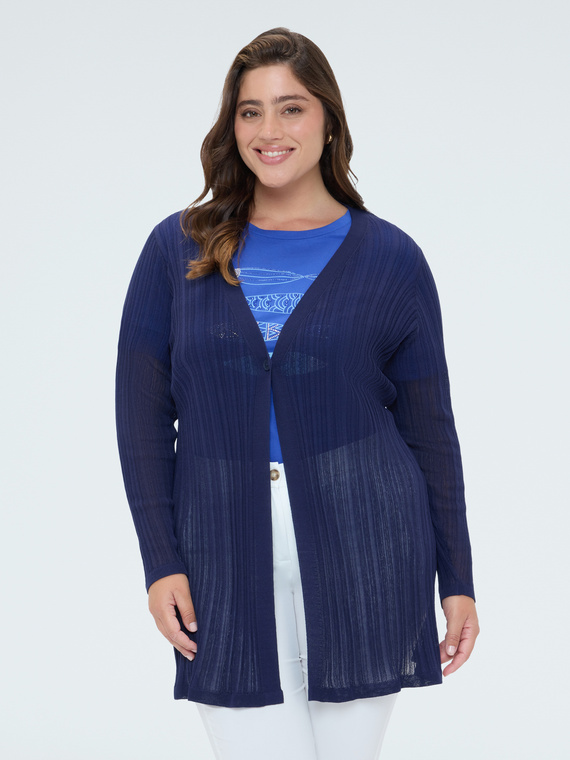 Ribbed knit shrug or cover-up with bell sleeves
