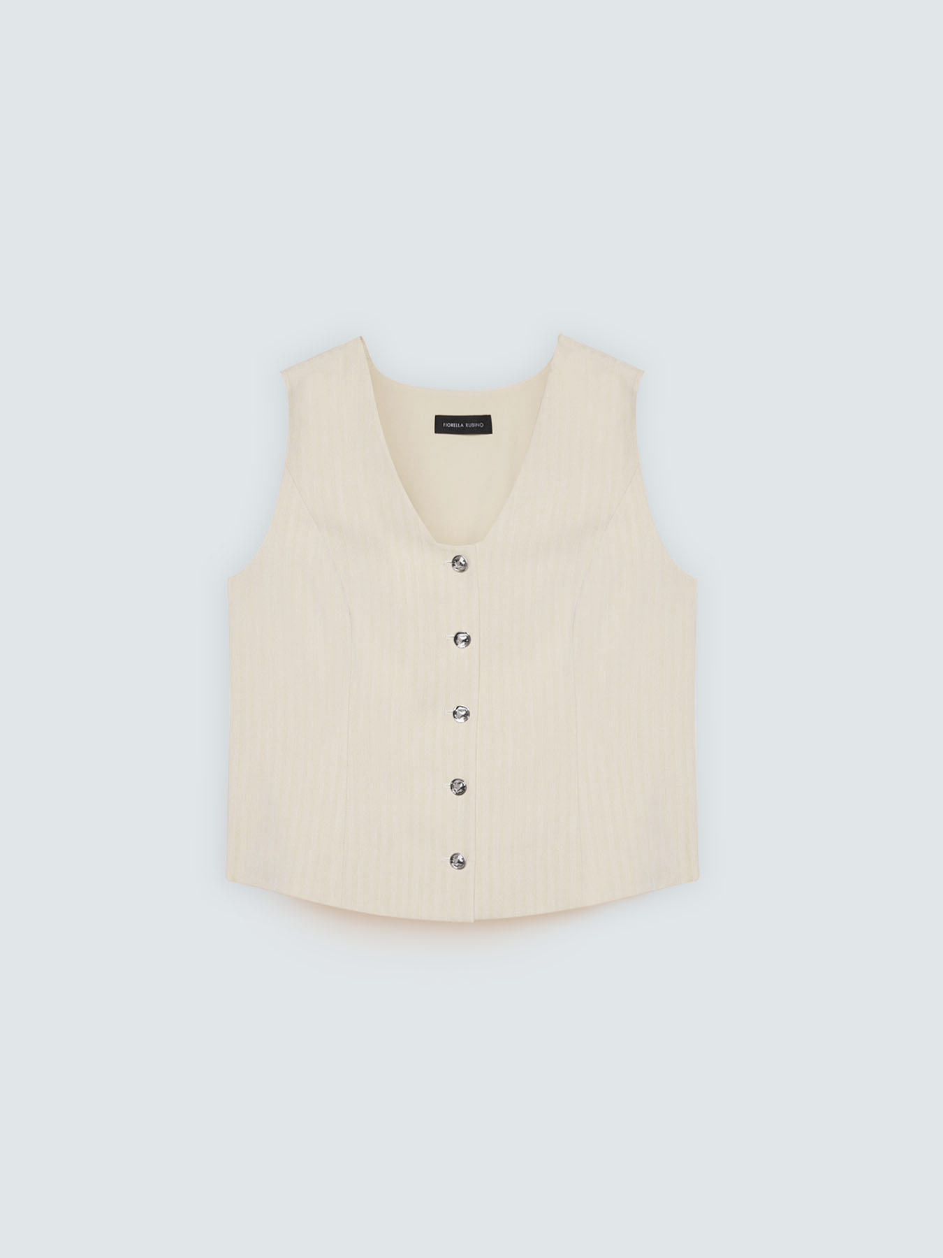 Vest with jewel buttons image number 4