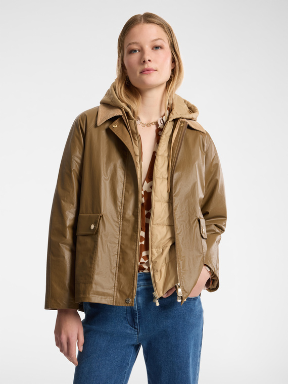 Cotton parka layering