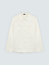 Camisa shacket con bordados florales image number 1