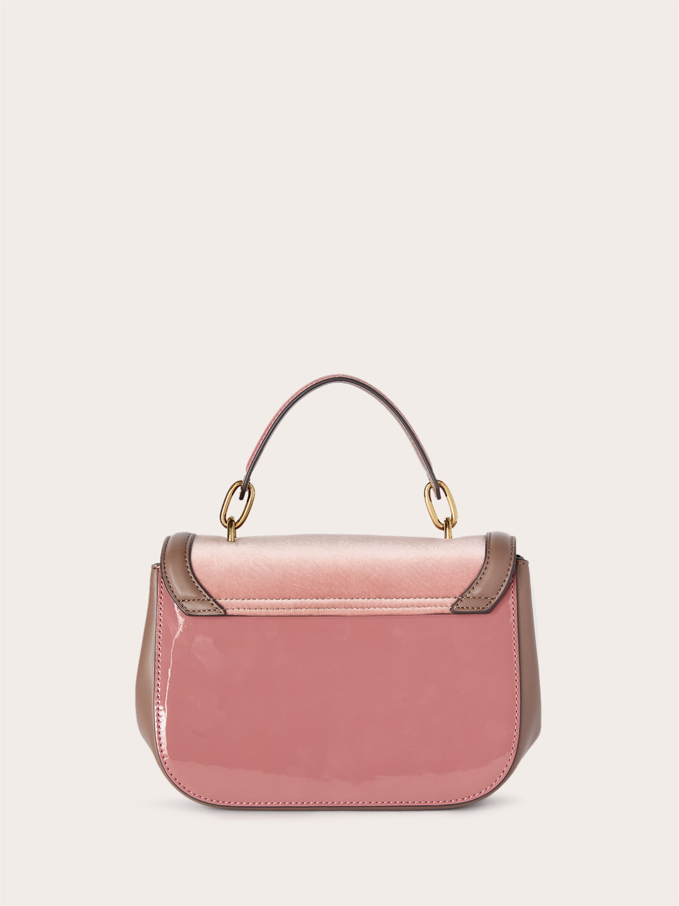 Shoulder bag in coated fabric and velvet image number 2