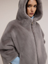 Hooded cape with plush effect image number 3