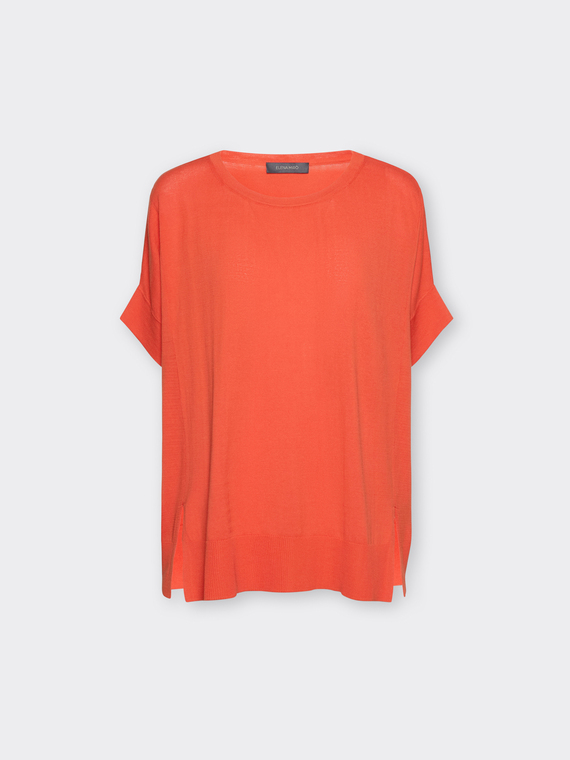 Boxy cotton and modal top