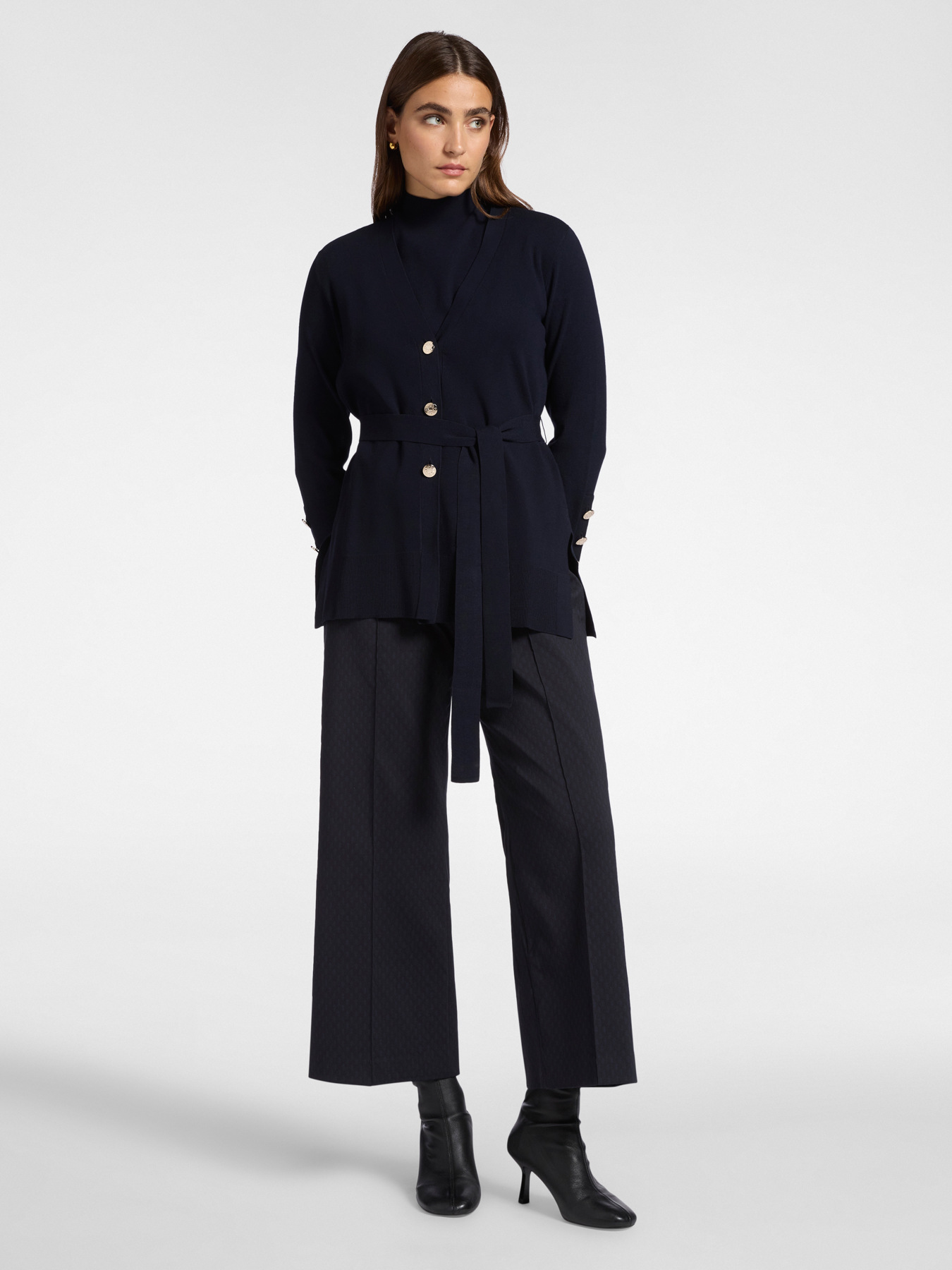 Cardigan long avec ceinture image number 2