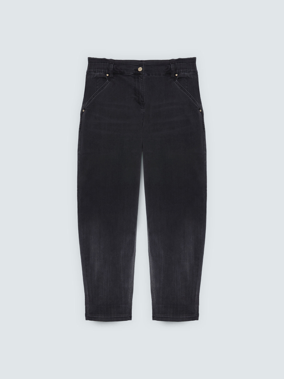 Jeans Balloon Waschung schwarz