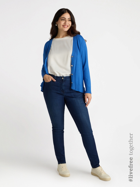 Skinny-Jeans mit blauer Waschung