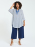 Striped shirt in viscose muslin image number 3