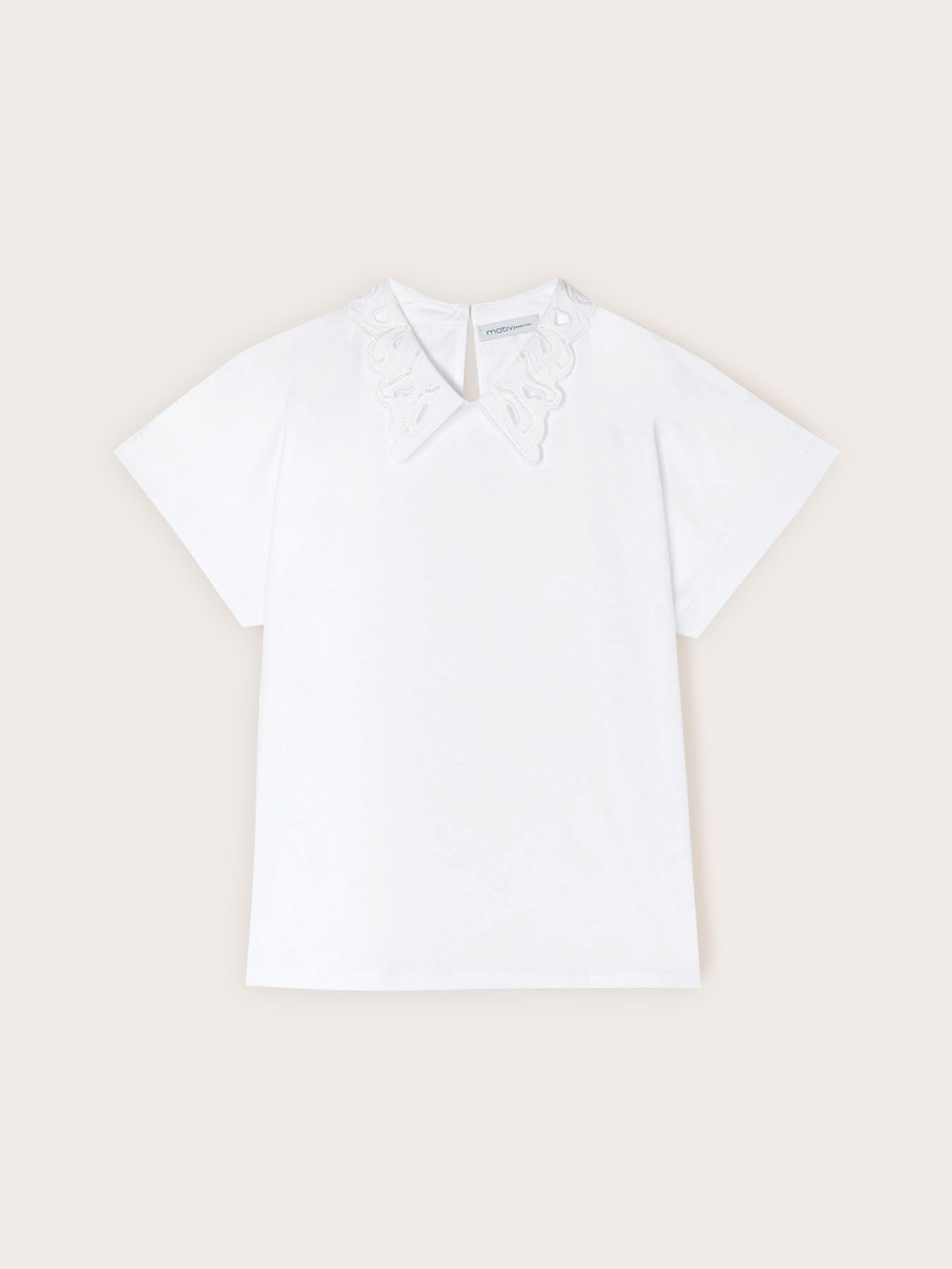 Tricou cu guler brodat image number 4