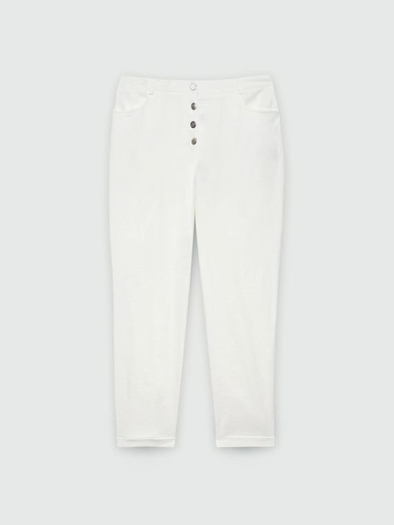 Pantaloni barrel con bottoni