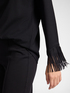 T-shirt with fringes at the bottom of the sleeves image number 3