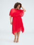 Kleid aus Georgette mit asymmetrischem Saum image number 2