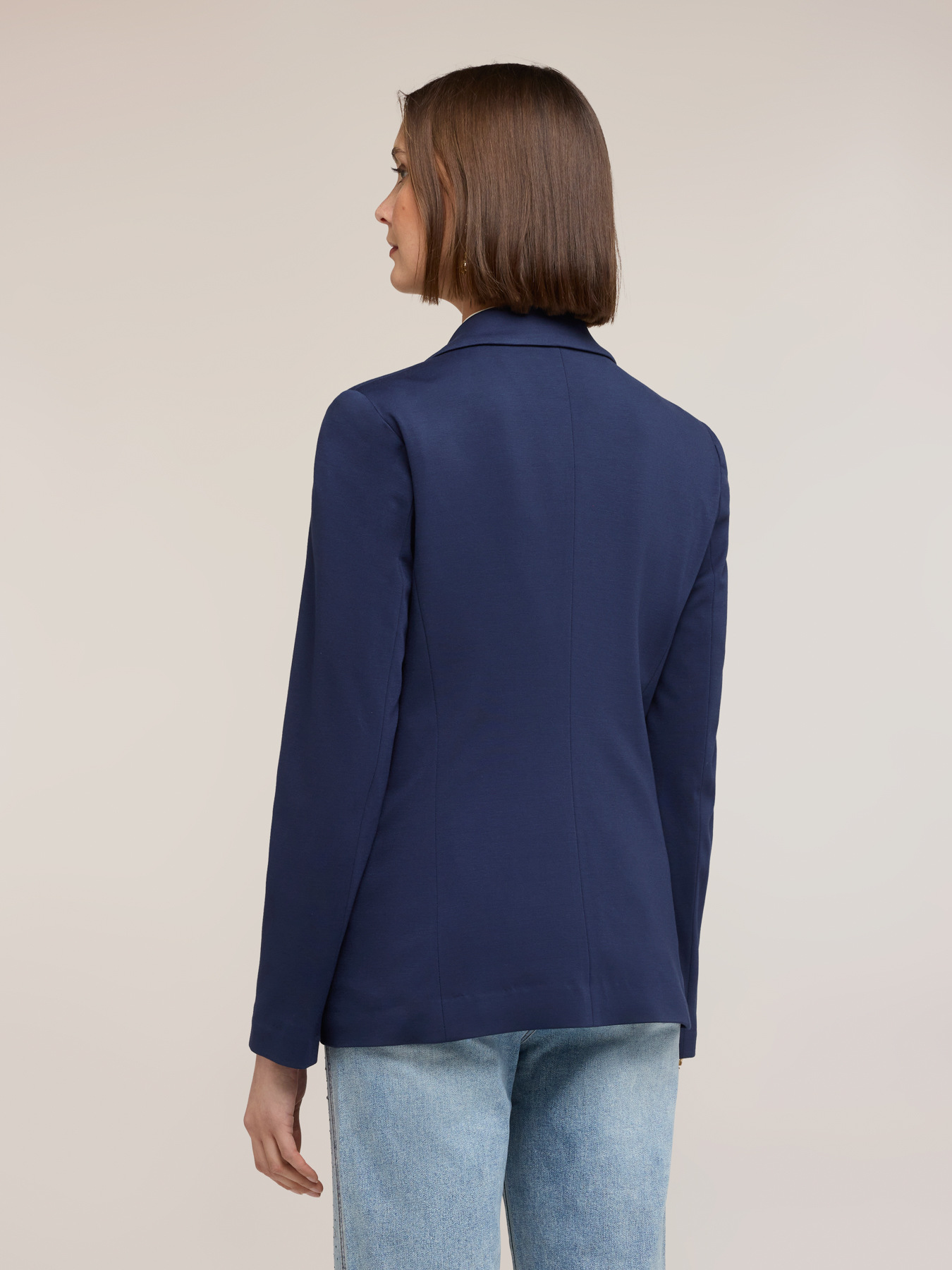 Single-breasted blazer jacket in milano knit image number 1