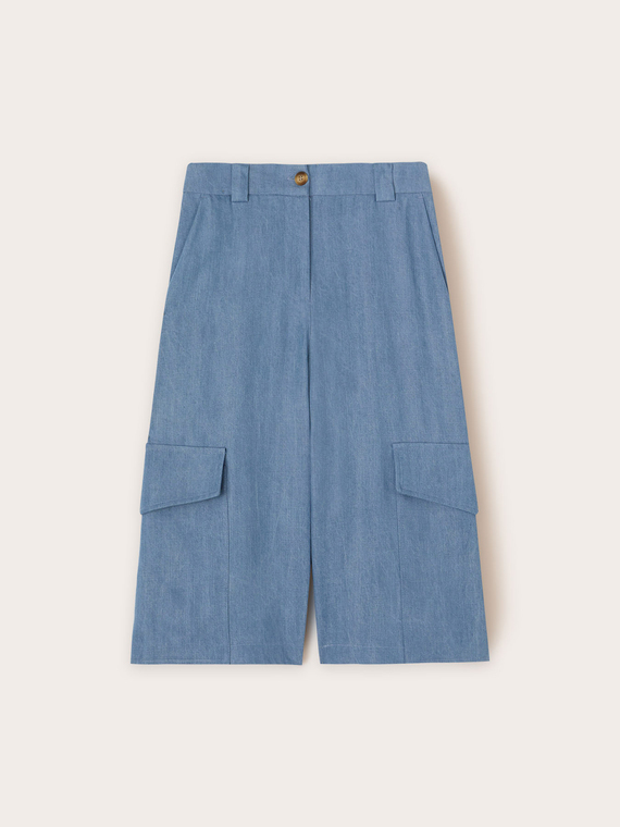 Lyocell Bermuda shorts with cargo pockets