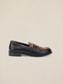 Loafers with animal print detail image number 2