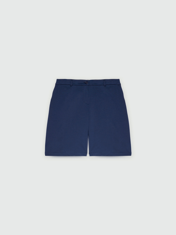 Short trousers in Milano stitch