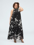 Langes Free-Kleid mit Blattdruck image number 0