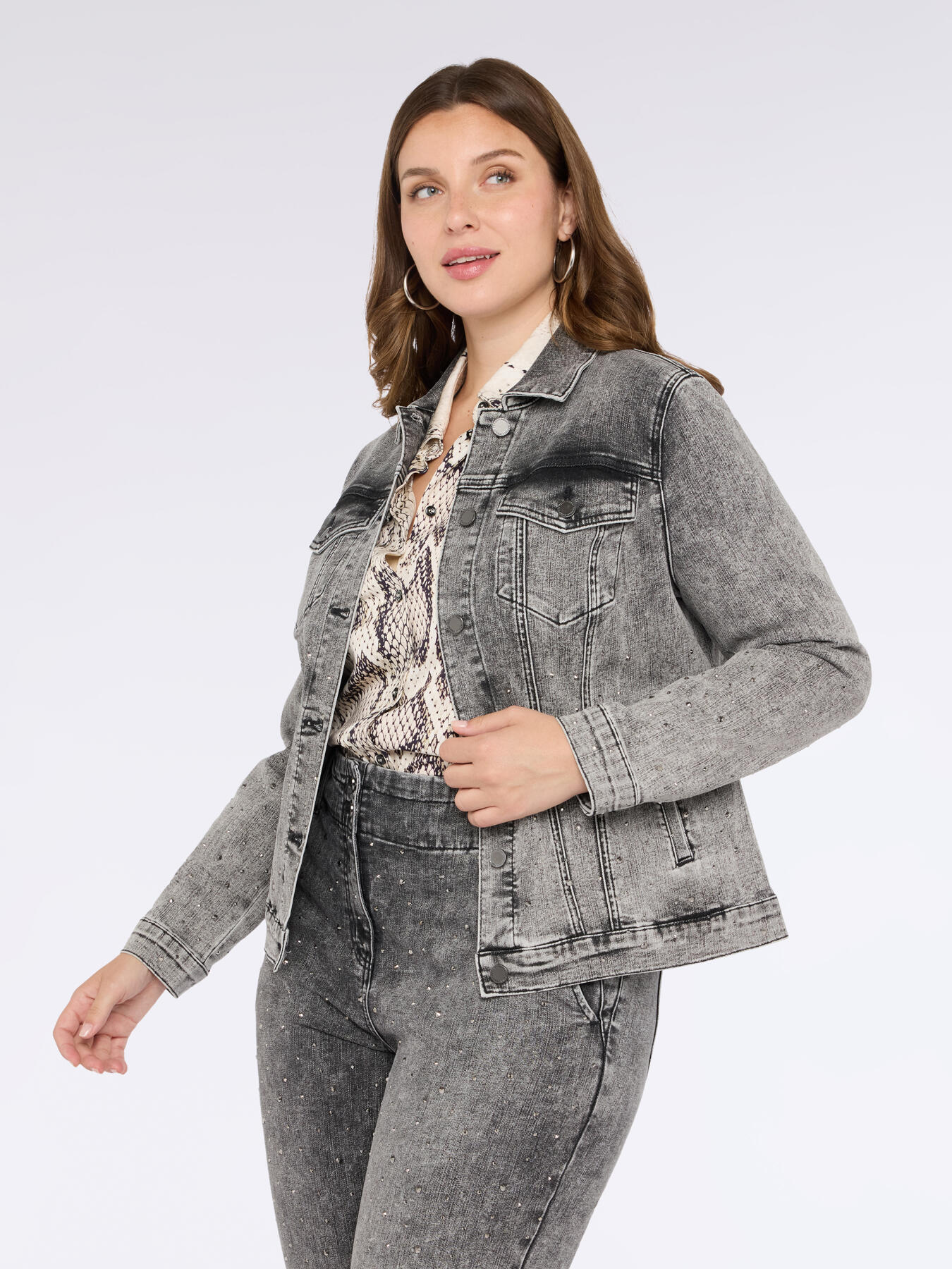 Giacca in denim con punti luce image number 0