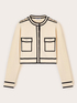 Cardigan with contrasting colour edges image number 4