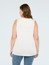 Two-material top with V-neck image number 1