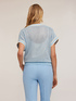 Pullover mit Lochmuster und Mikropailletten image number 1