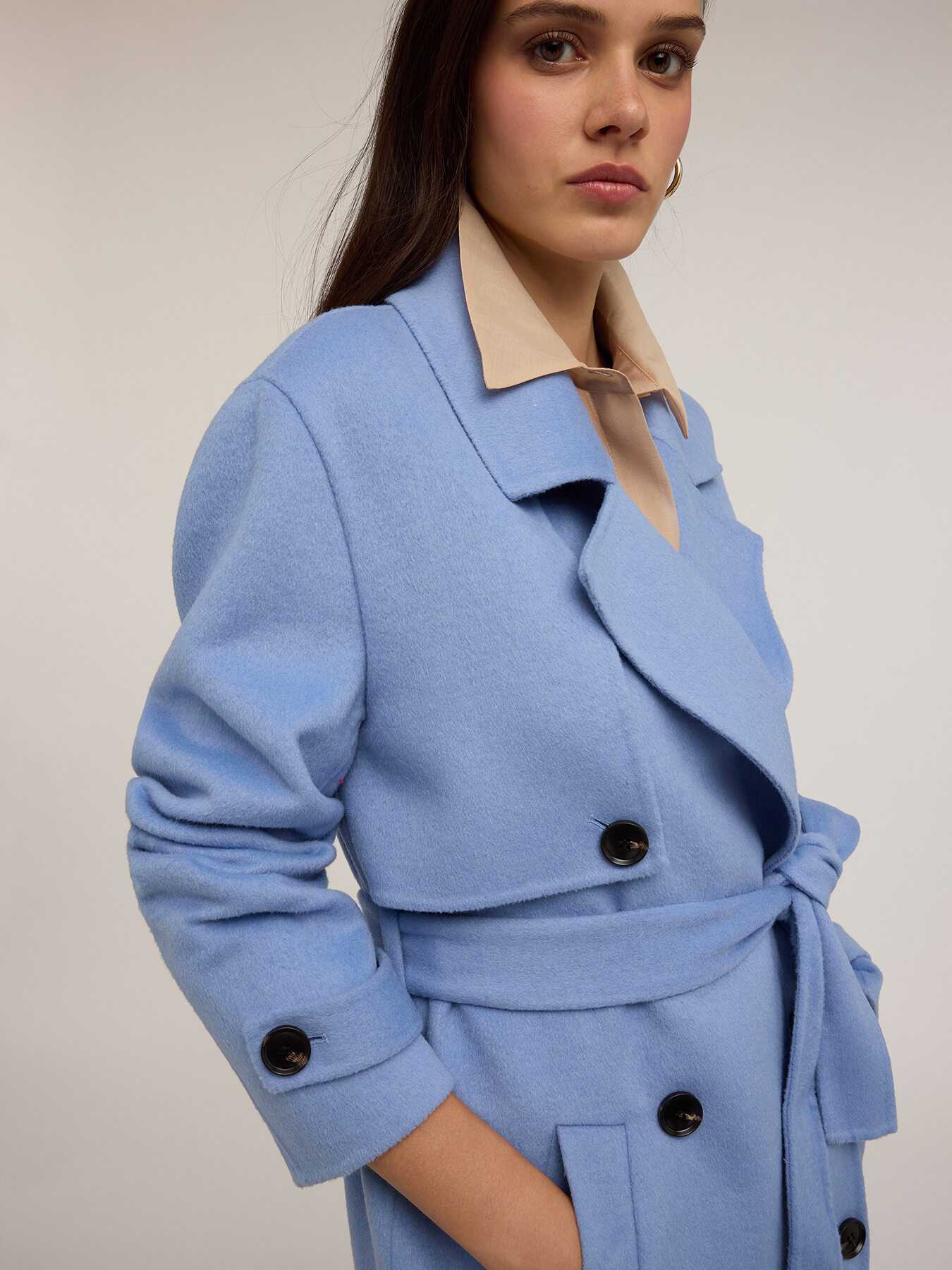 Wool blend trench coat image number 2