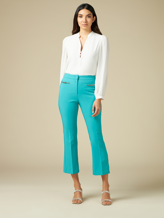 Pantalon à pattes d’éléphant en tissu technique