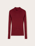 Jersey de cuello alto acanalado ajustado image number 4
