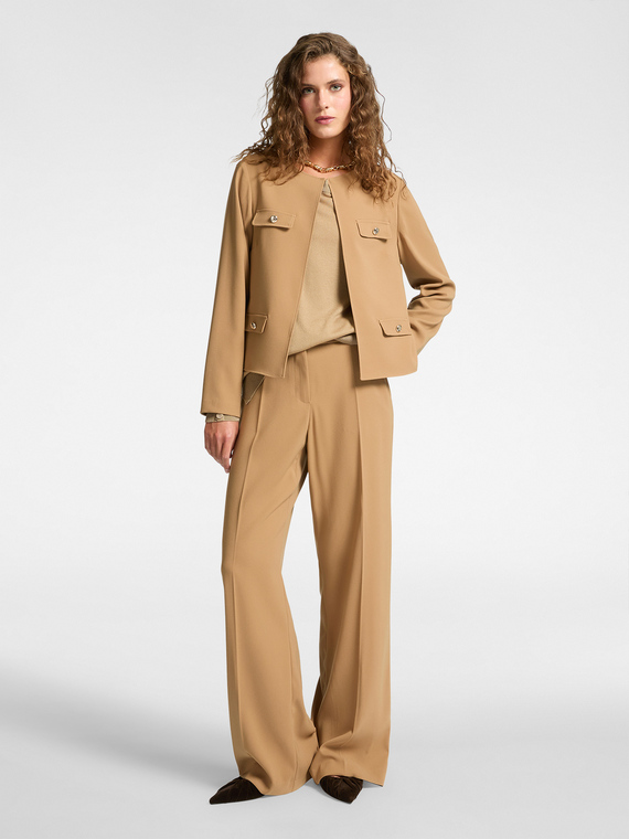 Pantaloni in tessuto crêpe stretch
