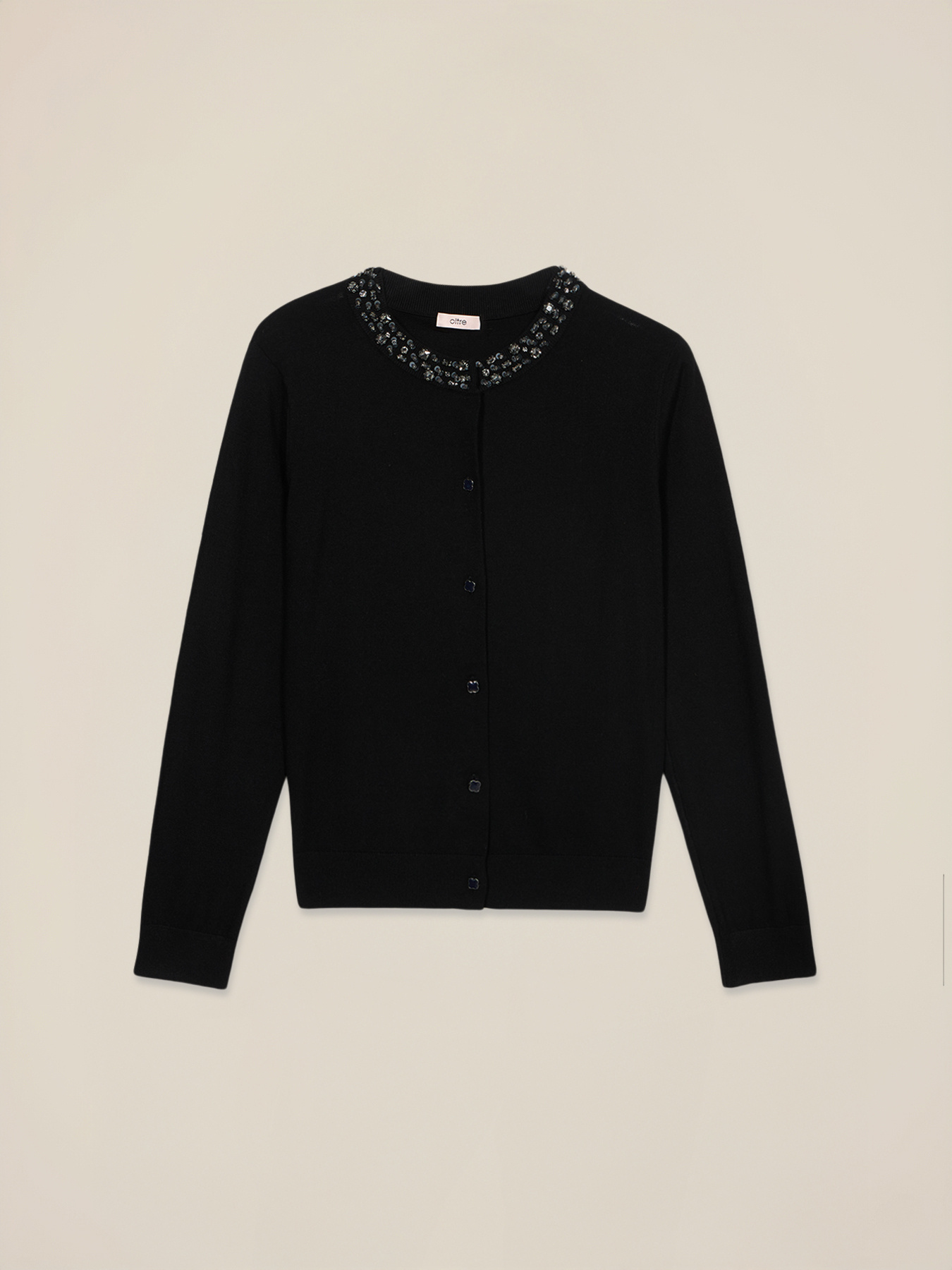 Cardigan in maglia con cristalli image number 3