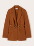 Blazer en polyester-viscose avec ceinture image number 4