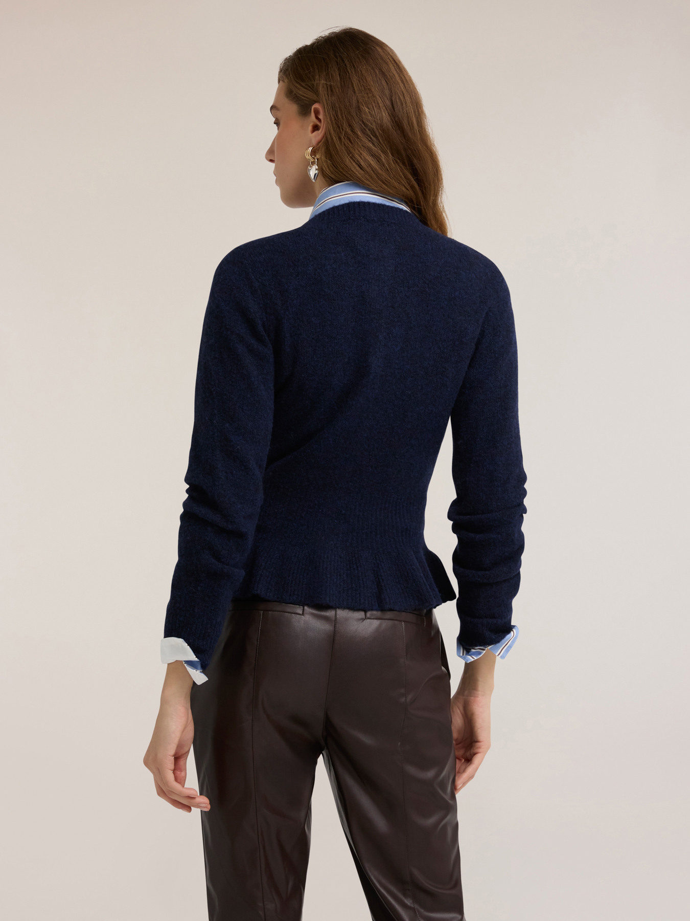 Cardigan mit R&uuml;schen aus Woll-Mischstrick image number 2