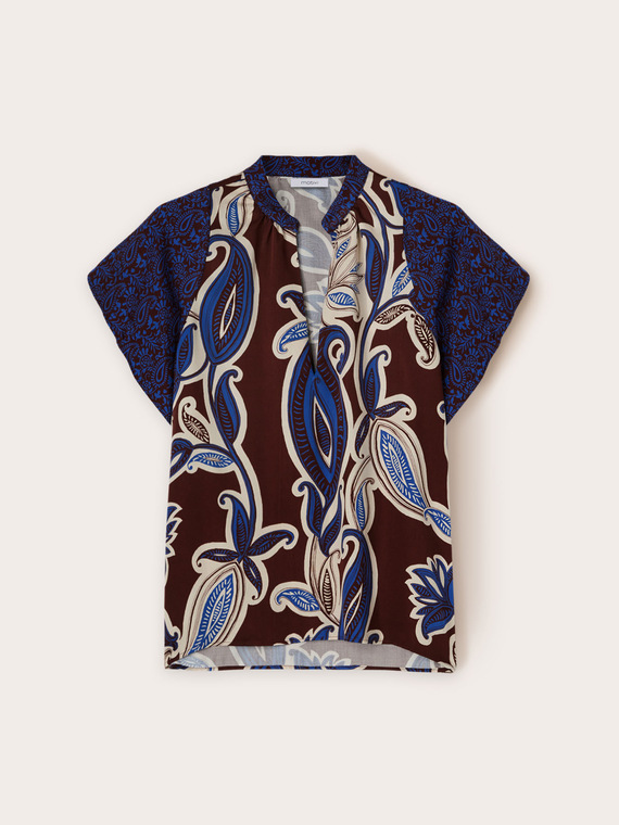 Blouse en viscose à imprimé foulard