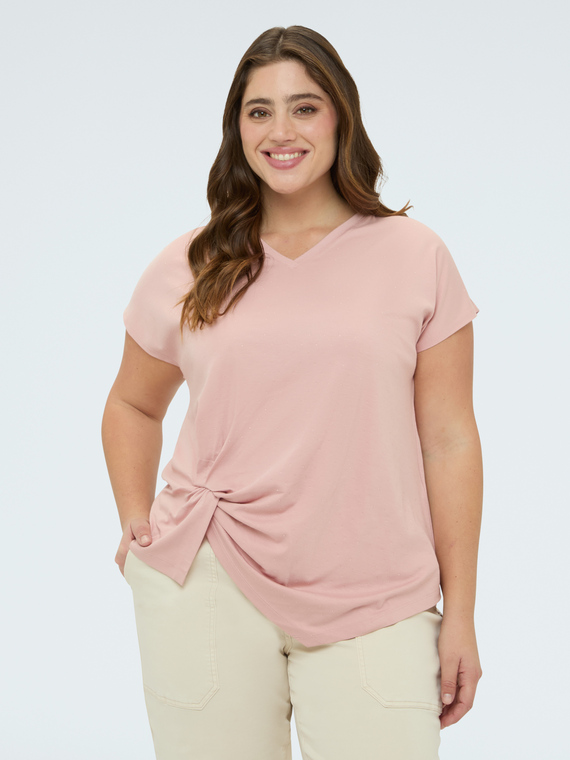 T-shirt with draping and light spots
