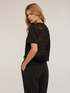 T-shirt in pizzo macramé image number 1