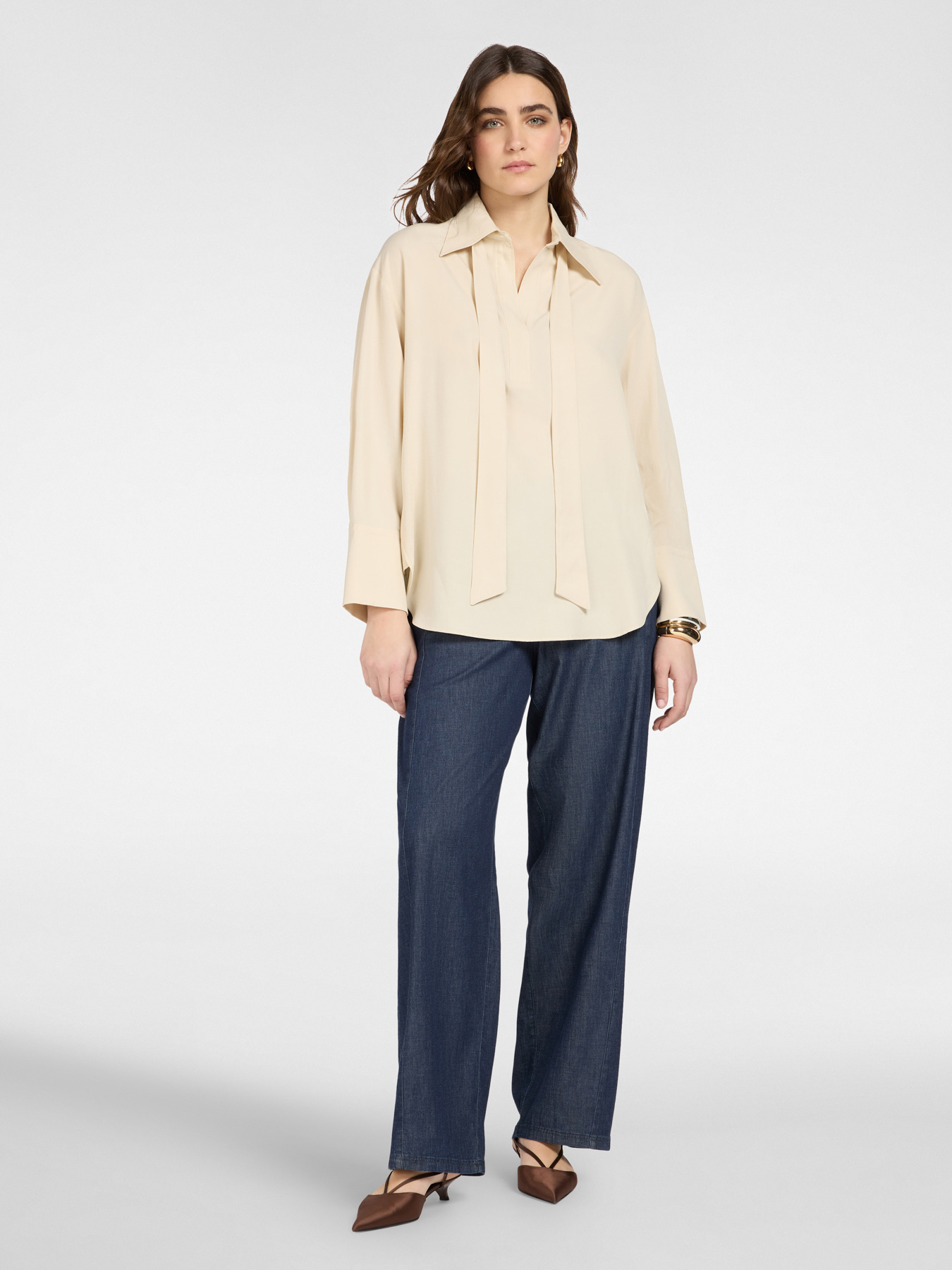 Camicia misto lino con fusciacca image number 2