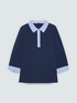 Camiseta bimaterial con cuello polo image number 4