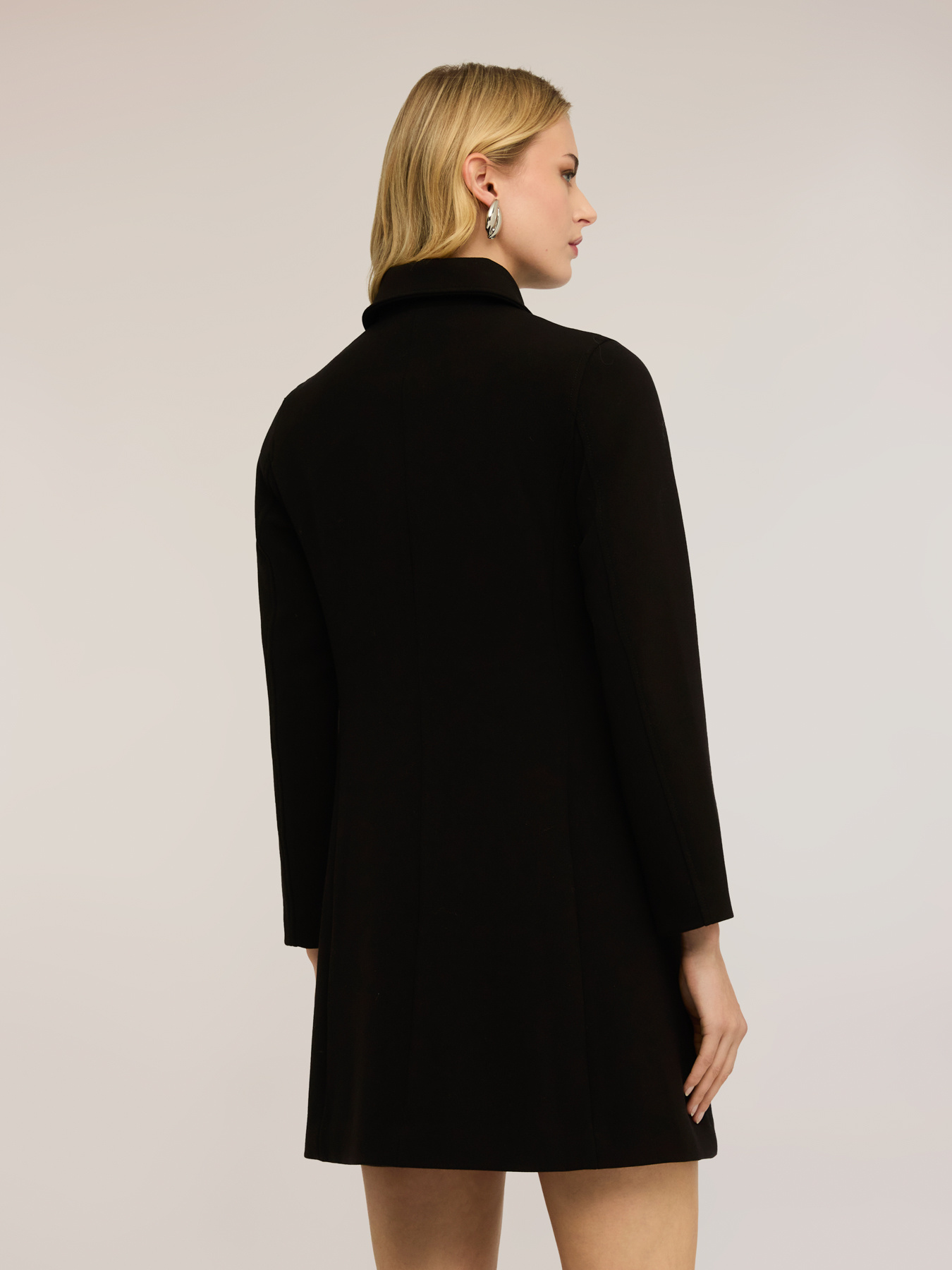 Double-breasted polyviscose coat image number 2