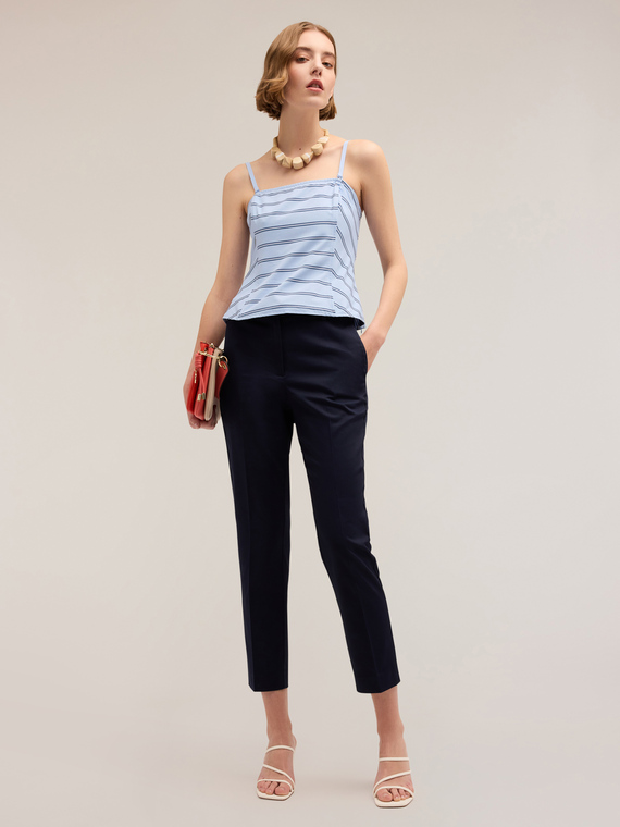 Regular cotton trousers