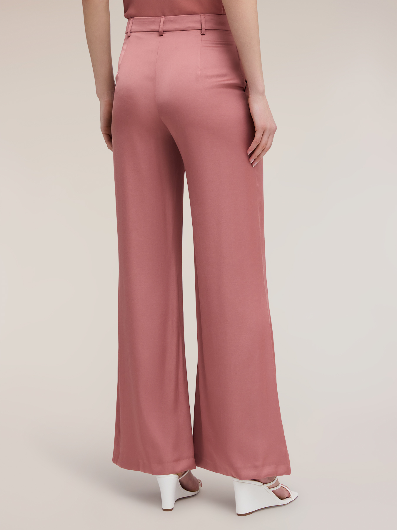 Satin palazzo pants image number 1