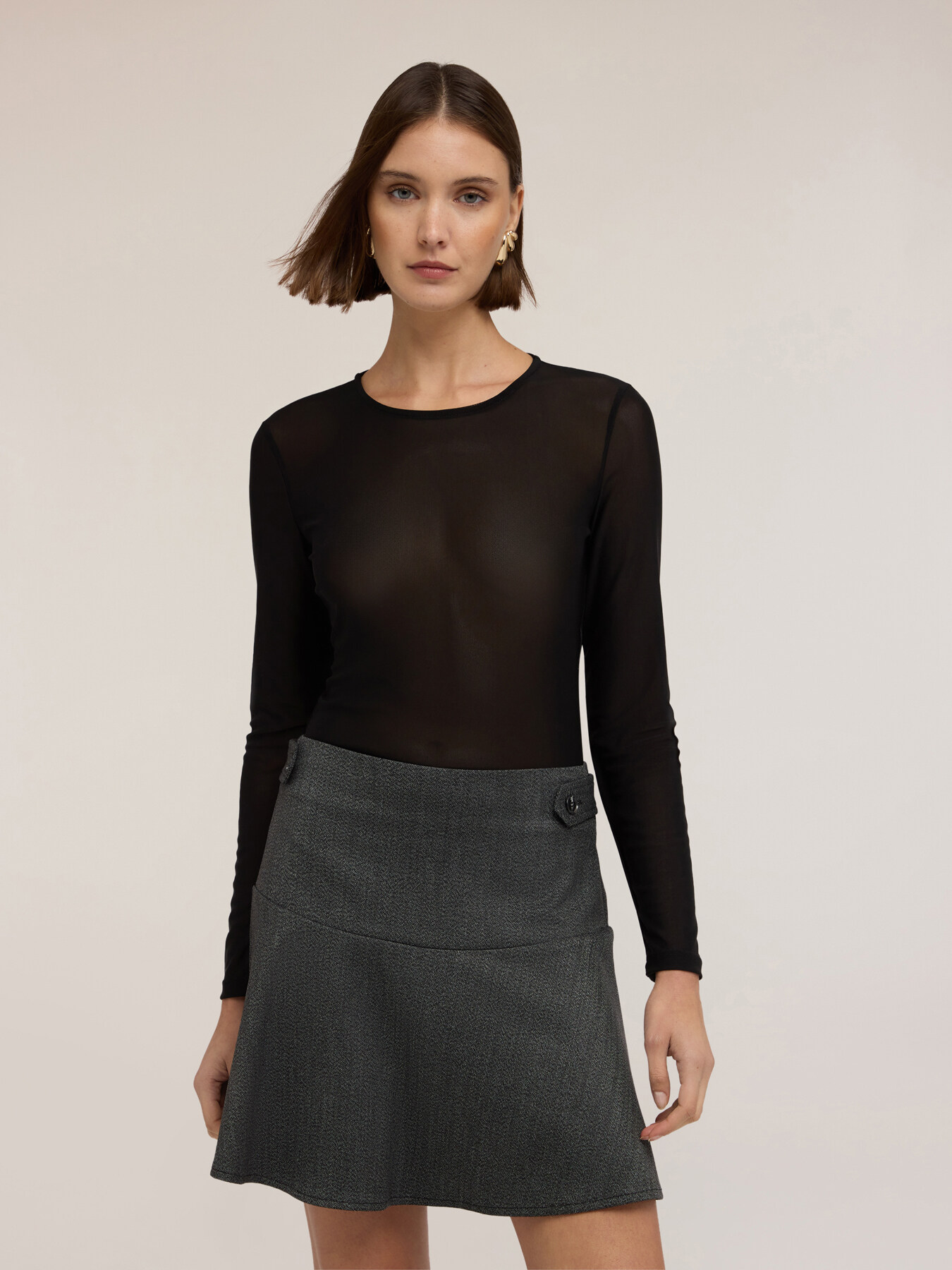 T-shirt body en tulle image number 0