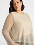 T-Shirt aus Lurex-Jersey mit Überlagerungen image number 2