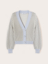 Short cardigan in openwork lurex knitwear image number 4