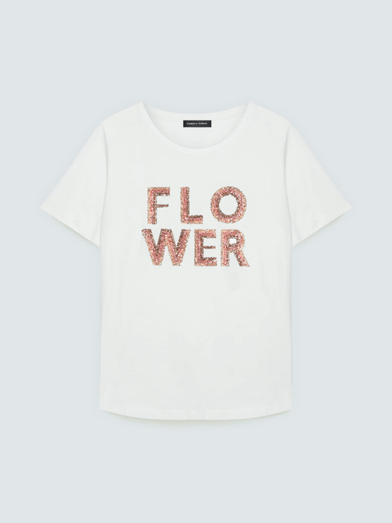 Cotton t-shirt with Flower print