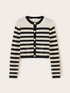 Striped lurex cardigan with studs image number 4