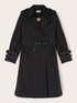 Double-breasted trench coat in technical fabric image number 4