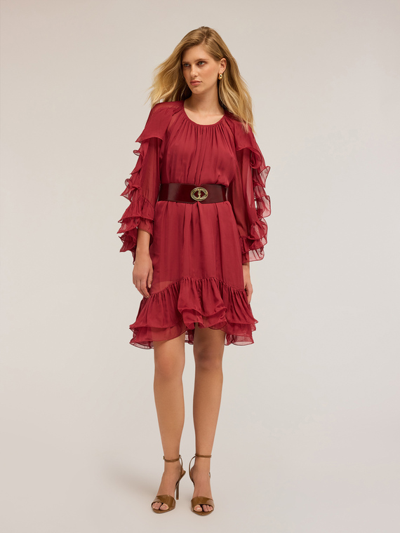 Short dress with ruffles