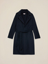 Long wool blend coat with belt image number 4